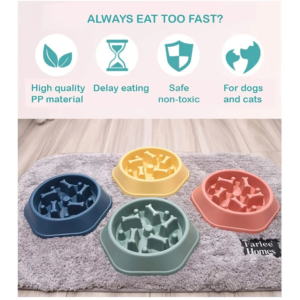 Dog Slow Feeder Bowl – Anti-Slip, Non-Choking Design for Calm Meals - Doggy-Dog world