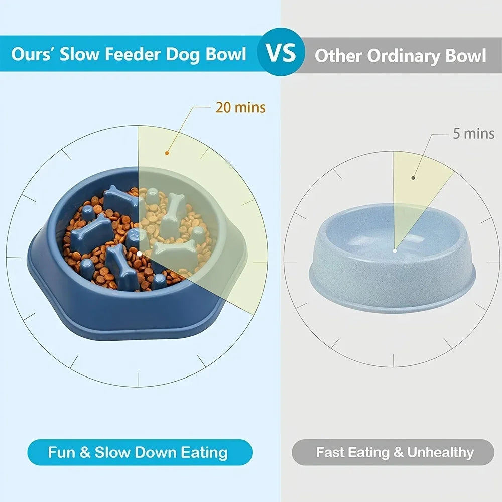 Dog Slow Feeder Bowl – Anti-Slip, Non-Choking Design for Calm Meals - Doggy-Dog world