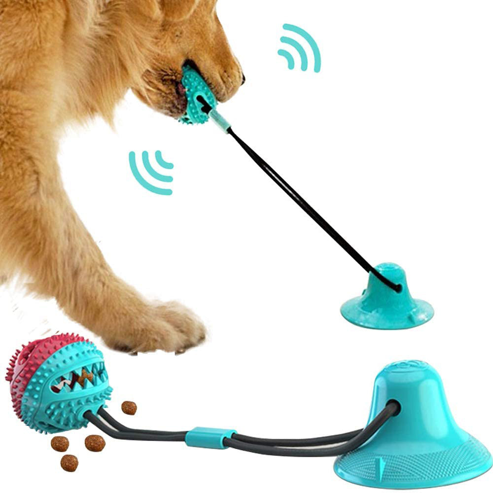 Dog Toys Silicon Suction Cup Tug Interactive Dog Ball Toy For Pet Chew Bite Tooth Cleaning Toothbrush Feeding Pet Supplies - Doggy-Dog world