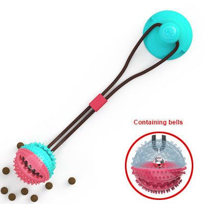 Dog Toys Silicon Suction Cup Tug Interactive Dog Ball Toy For Pet Chew Bite Tooth Cleaning Toothbrush Feeding Pet Supplies - Doggy-Dog world
