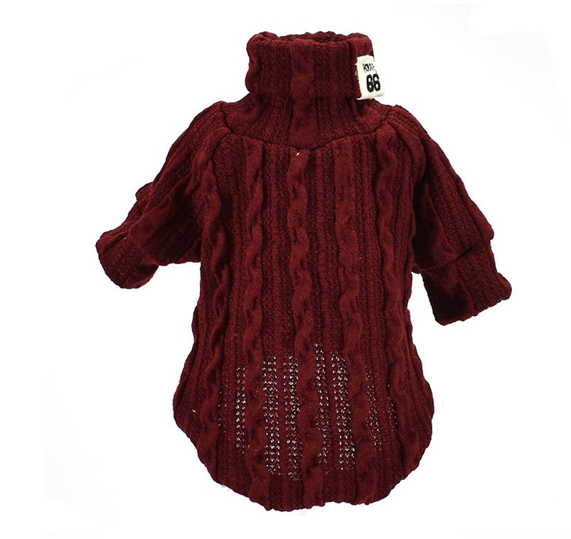 Dog Sweater Turtleneck Solid Color Dogs Clothes Warm Cotton For Puppy Small Medium Dogs Sweatshirt Jacket Chihuahua Teddy - Doggy-Dog world