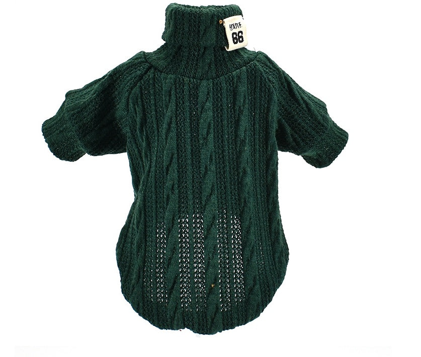 Dog Sweater Turtleneck Solid Color Dogs Clothes Warm Cotton For Puppy Small Medium Dogs Sweatshirt Jacket Chihuahua Teddy - Doggy-Dog world