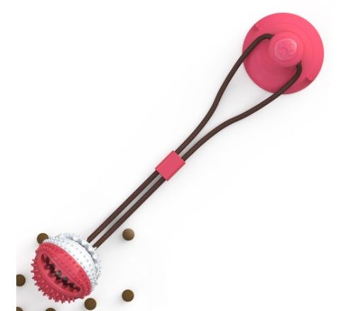 Dog Toys Silicon Suction Cup Tug Interactive Dog Ball Toy For Pet Chew Bite Tooth Cleaning Toothbrush Feeding Pet Supplies - Doggy-Dog world