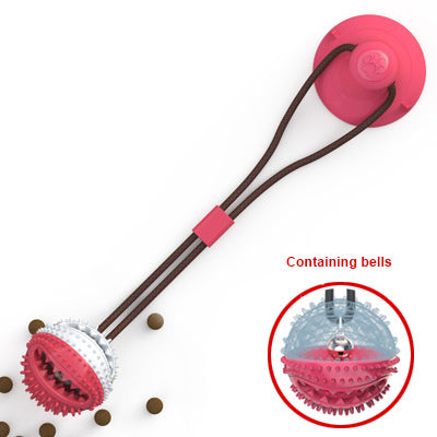Dog Toys Silicon Suction Cup Tug Interactive Dog Ball Toy For Pet Chew Bite Tooth Cleaning Toothbrush Feeding Pet Supplies - Doggy-Dog world