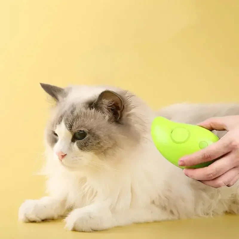 3-in-1 Steamy Dog Brush – Electric Grooming, Massage & Hair Removal - Doggy-Dog world