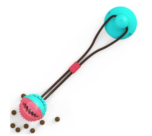 Dog Toys Silicon Suction Cup Tug Interactive Dog Ball Toy For Pet Chew Bite Tooth Cleaning Toothbrush Feeding Pet Supplies - Doggy-Dog world